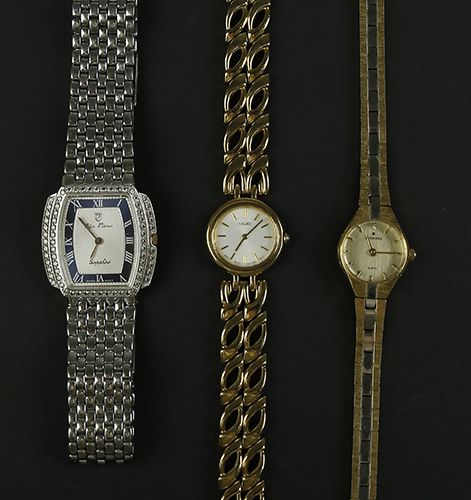Null Miscellaneous watches - Three ladies wrist watches: Seiko, Junghans and Oly&hellip;