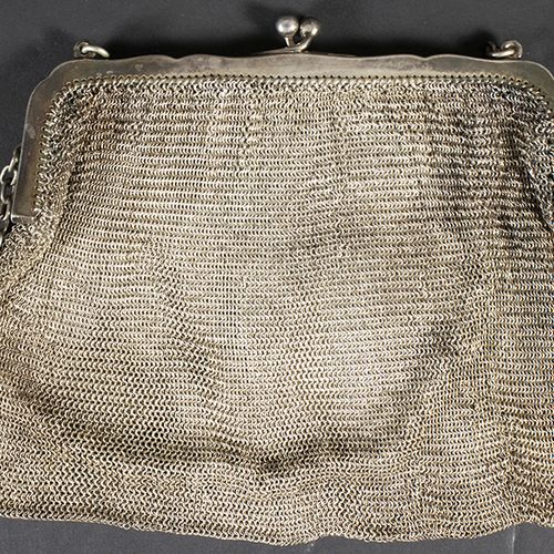 Null Silver objects - Miscellaneous - Silver mesh design evening bag, the sides &hellip;