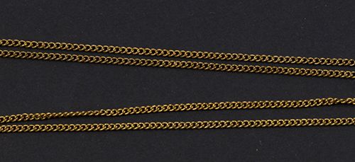 Null Gold jewellery and objects - 14k yellow gold curb-link necklace - 46 cm- (3&hellip;