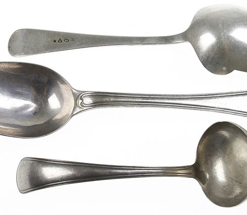 Null Silver objects - Flatware, Netherlands - Silver vegetable spoon, potato spo&hellip;