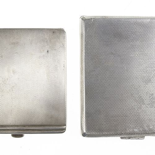 Null Silver objects - Miscellaneous - Two guilloché cigarette cases -signs of we&hellip;