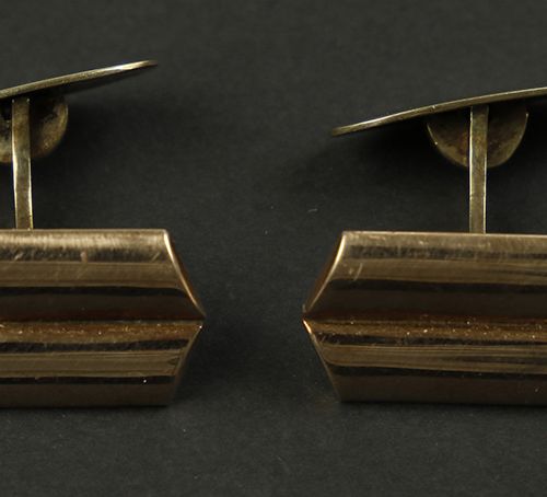 Null Gold jewellery and objects - Pair of 14k gold cufflinks -10,4 grams-