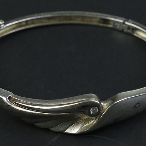 Silver jewellery - silver bracelet set with cubic zirconia - 6x4,5 cm -