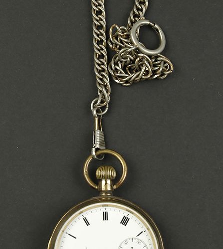 Null Miscellaneous watches - Gold plated Waltham pocket watch with Illinois Elgi&hellip;