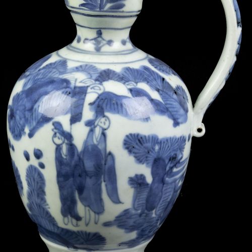 Null Asian art and objects - Japan - A Japanese Arita porcelain ewer decorated w&hellip;