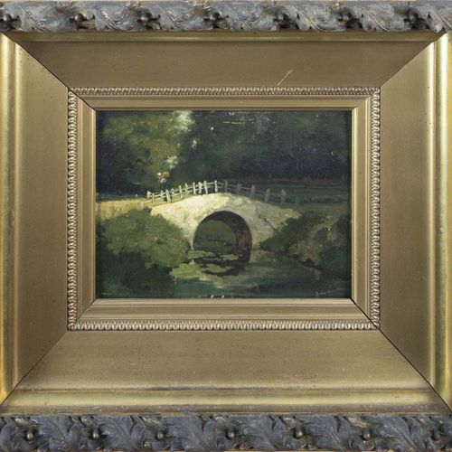 Null Peintures - Johan Cornelis van Hulsteijn (1860-1894), pont sur un ruisseau,&hellip;