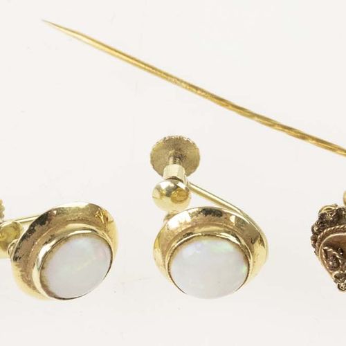Null Bijoux et objets en or - Boucles d'oreilles en or jaune 14k serties d'une o&hellip;