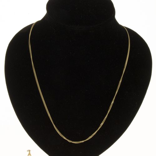 Null Goldschmuck und -objekte - Halskette aus 14-karätigem Gelbgold und ein Anhä&hellip;