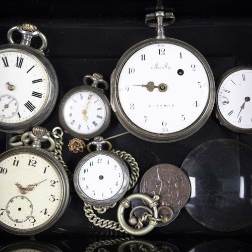 Null 杂项手表 - 银质怀表，Romilly，巴黎，约1800年，怀表，等等。-不同的质量