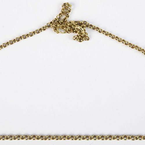 Null Goldschmuck und -objekte - Halskette aus 18k Gelbgold mit Jasseron-Gliedern&hellip;