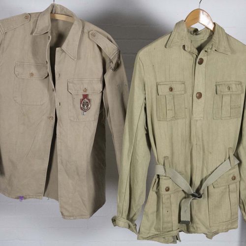 Null 军用品 - 越南战争 - 法国 - 由外衣、衬衫和太阳头盔组成的殖民地部队制服