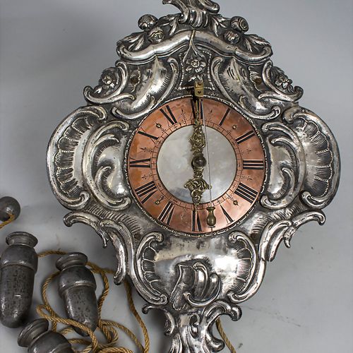Rokoko Wanduhr (Kuhschwanzpendel) / A Rococo wall clock, deutsch, um 1770 Movimi&hellip;