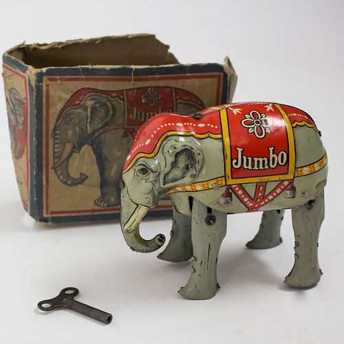 Blechspielzeug: Elefant 'Jumbo'/ Tin toys 'elephant', Blomer & Schüler, um 1950 &hellip;
