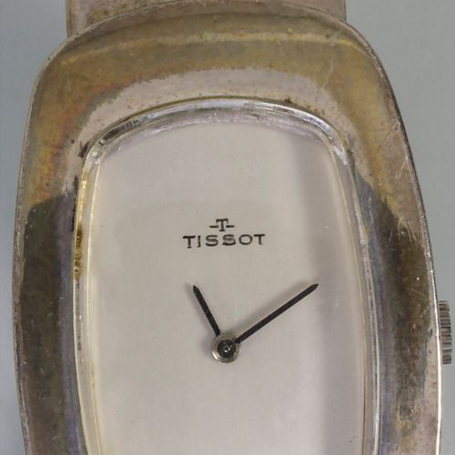 Damenarmbanduhr / A ladies silver watch, Tissot, Schweiz, 1970er Materiale: Cass&hellip;
