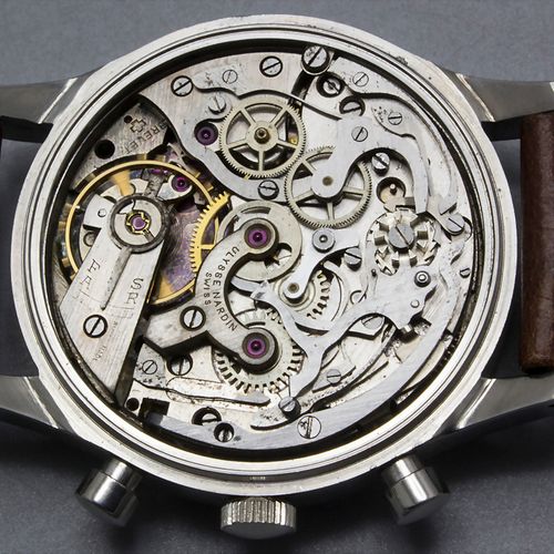 Chronograph, Ulysee Nardin Le Locle, um 1940 Gehäuse: Edelstahl, Nr. 882652,
Wer&hellip;