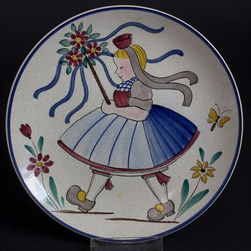 3 Teller / 3 plates, Wächtersbach, um 1950 Materiale: ceramica, dipinta e smalta&hellip;
