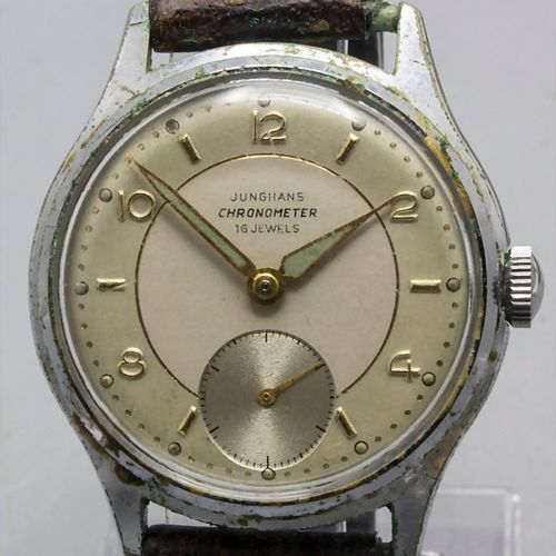HAU Chronometer Junghans Nr. 82, 16 Jewels / A men's wrist watch, Junghans, Schr&hellip;