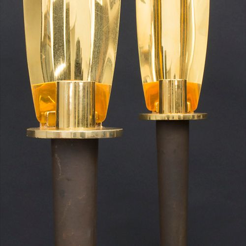 Satz 5 Designer-Leuchter / A set of 5 bronze candlesticks Matériau : bronze pati&hellip;