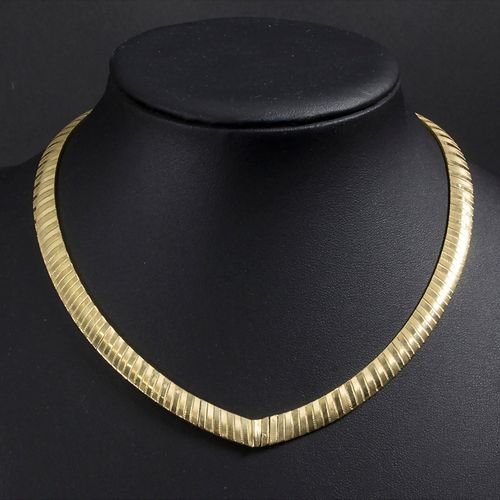 Goldcollier / A 14 ct gold necklace, 1960er/1970er, Italien Material: Gelbgold A&hellip;