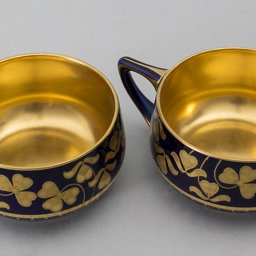 Paar Donatello Jugendstil Mokkatassen u. UT / A pair of Art Nouveau mocha cups a&hellip;