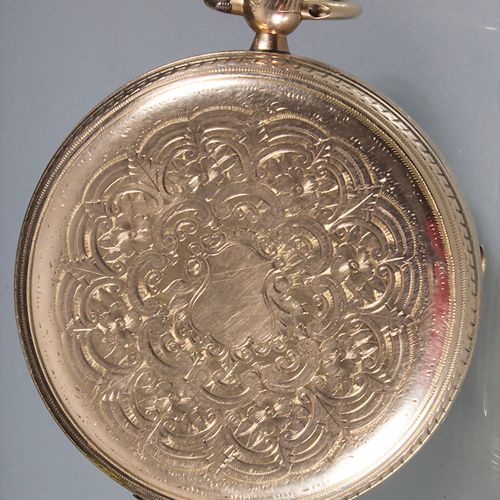 Offene Taschenuhr / A 9ct gold pocket watch, John Forrest, London, 19. Jh. Gehäu&hellip;