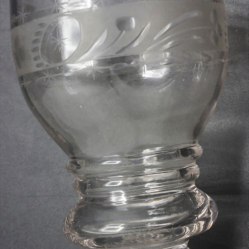 Barock Weinglas / A Baroque wine glass, um 1700 Material: farbloses Glas, mit Sc&hellip;