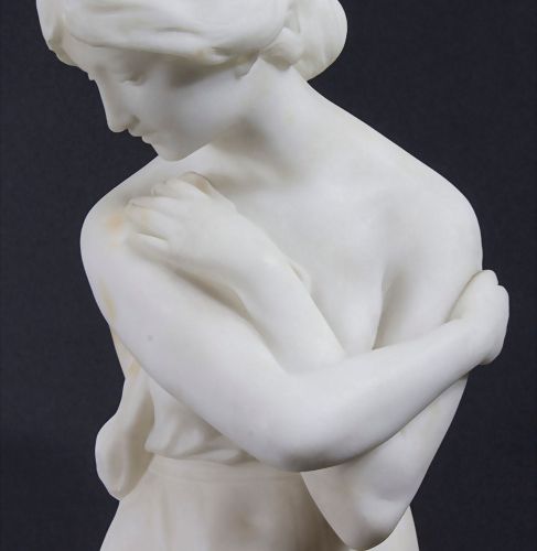 Prof. Alfredo Neri, Jugendstil Skulptur 'Frau mit Katze' / An Art Nouveau sculpt&hellip;