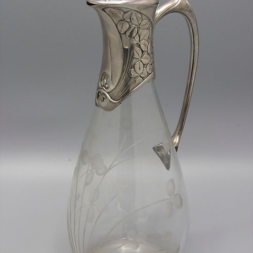 Jugendstil Schenkkrug / An Art Nouveau glass jug, Christofle & Cie., Paris, um 1&hellip;