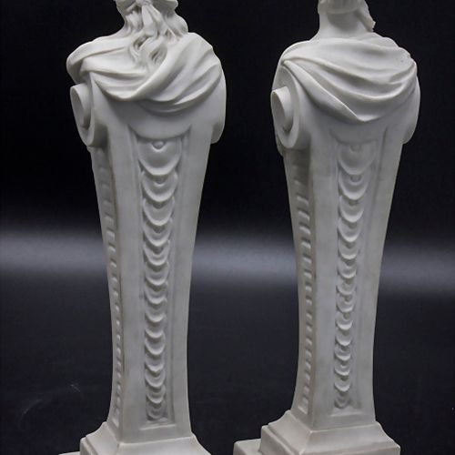 Paar römische Büsten / Bustes de personnages drapés à l'antique / A pair of hard&hellip;