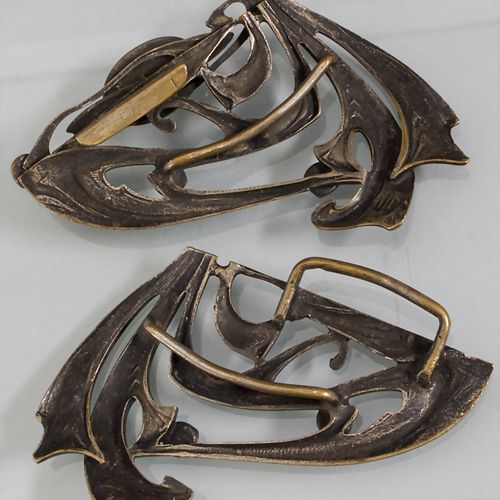 Jugendstil Gürtelschließe / An Art Nouveau belt buckle, deutsch, um 1900 Materia&hellip;
