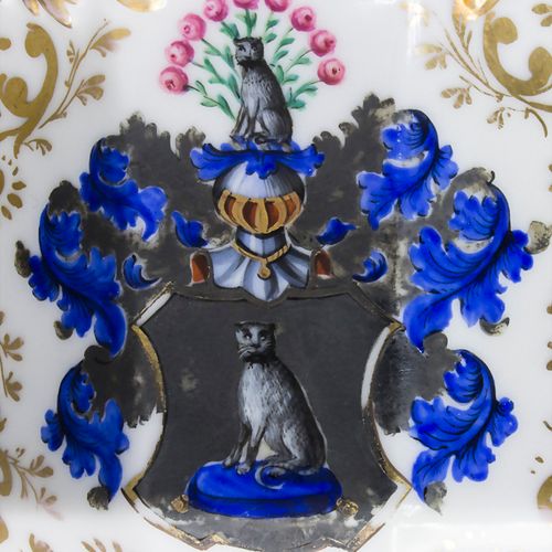 Wappentasse mit Katzen / A cup with coat of arms with cats, KPM Berlin, 1837 44 &hellip;