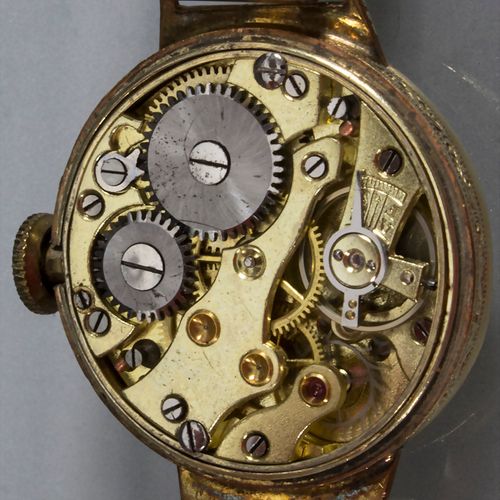 Damen Armbanduhr / A ladies 14ct gold wrist watch, Schweiz, um 1920 Case: GG 585&hellip;