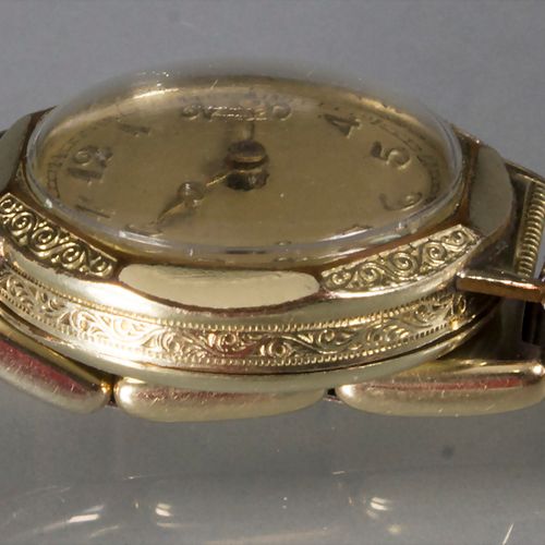 Damen Armbanduhr / A ladies 14ct gold wrist watch, Schweiz, um 1920 Case: GG 585&hellip;