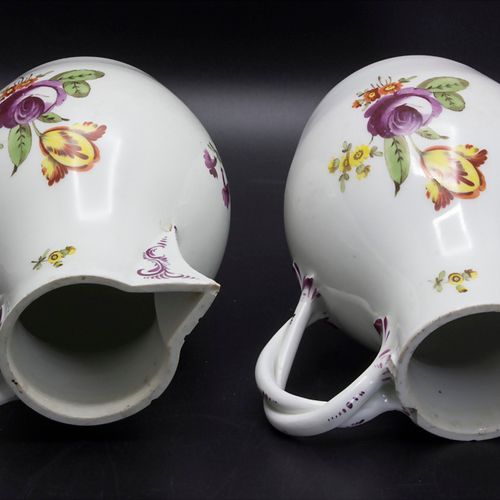 Paar Milchkannen / 2 milk jugs, Wien / Vienna, Mitte 18. Jh. Material: porcelana&hellip;