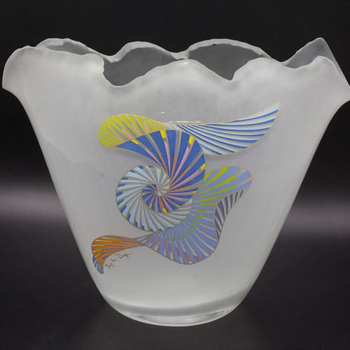 Glasziervase / A decorative glass vase, Rosenthal, Entwurf Brigitte Doege, um 19&hellip;