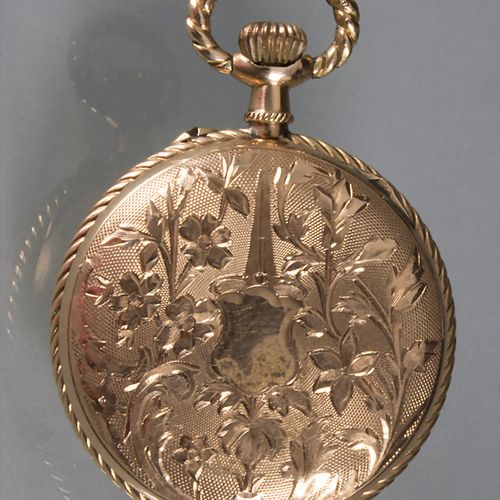 Taschenuhr / A 14ct gold pocket watch, Schweiz, um 1925 Gehäuse: Gold 14 Kt 585/&hellip;