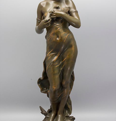 Jugendstil Skulptur 'L'oiseau blessé' / An Art Nouveau sculpture, Hippolyte More&hellip;