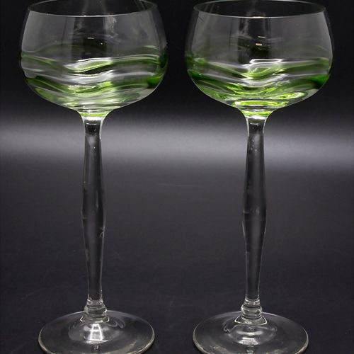 Paar Jugendstil Stengelgläser 'Liane' / A pair of Art Nouveau wine glasses 'Lian&hellip;