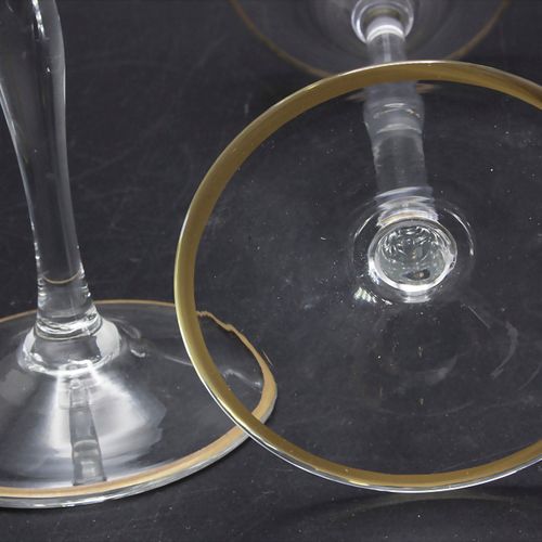 Paar Jugendstil Wein /Stengelgläser / A pair of Art Nouveau wine glasses, Theres&hellip;