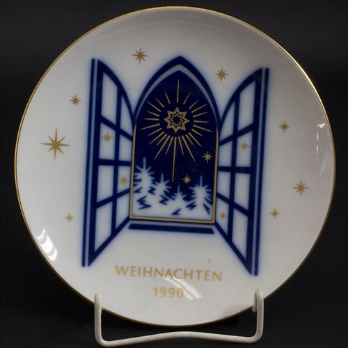 4 Weihnachtsteller / 4 Christmas plates, limited edition, KPM, Berlin, 1990-1993&hellip;