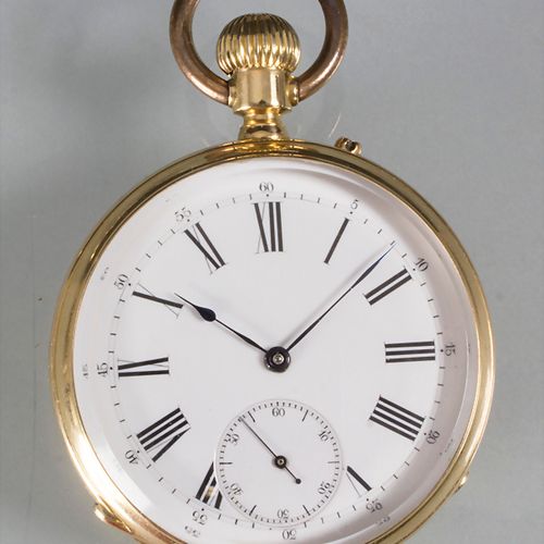 Offene Taschenuhr / An 18ct gold pocket watch, Schweiz, um 1920 Cassa: Oro 18 Kt&hellip;