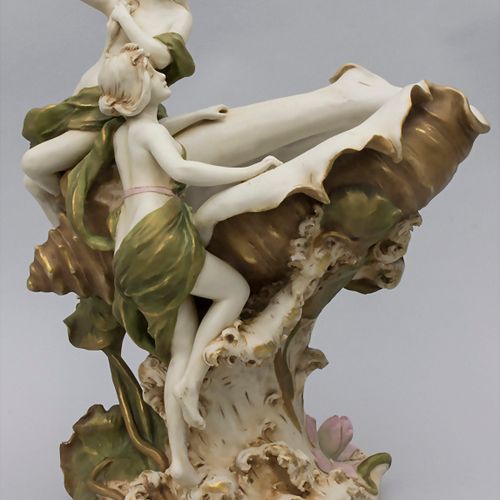 Jugendstil Porzellanskulptur / An Art Nouveau porcelain sculpture, Royal Dux Boh&hellip;