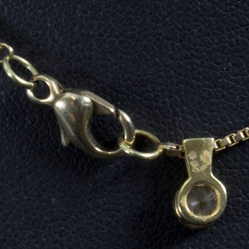 Damen Goldkette mit solitärem Diamanten / A 14 ct gold necklace with a diamond M&hellip;