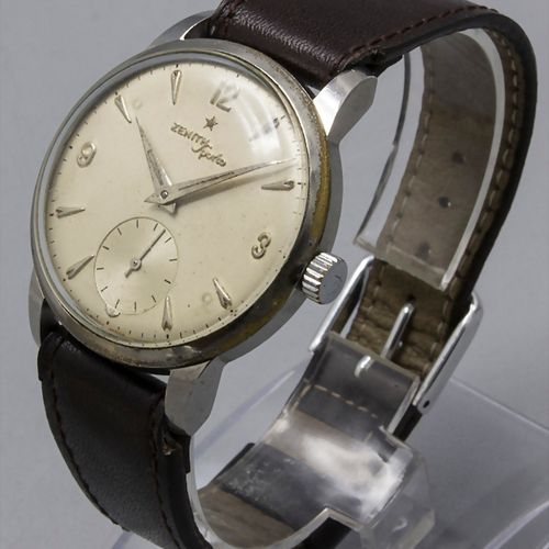 HAU Sporto / A men's wrist watch, Zenith, Schweiz, um 1960 Gehäuse: Edelstahl, N&hellip;