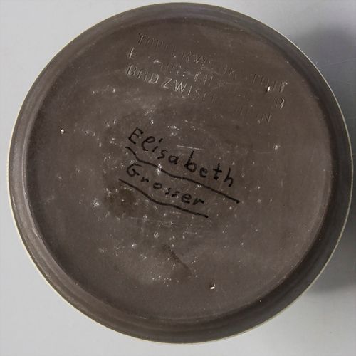 Elisabeth Grosser, Studiokeramik, Vase, um 1960 Material: Keramik, dunkelbrauner&hellip;