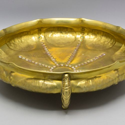 Jugendstil Obstschale / An Art Nouveau brass fruit bowl, wohl Albert Kahlbrandt,&hellip;