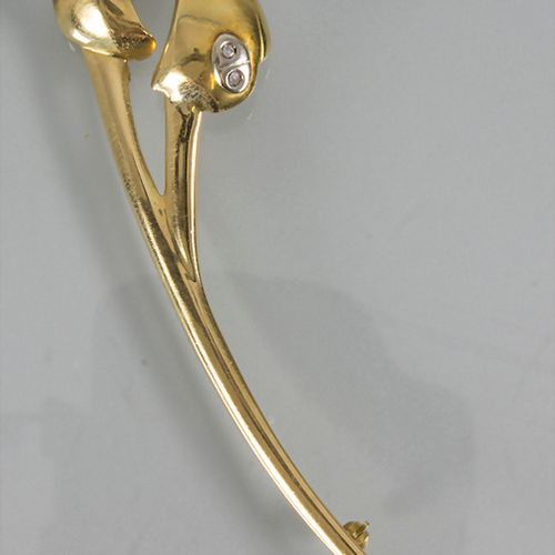 18 Kt Gold Anstecker mit Diamanten / An 18 ct gold pin with diamonds Material: o&hellip;