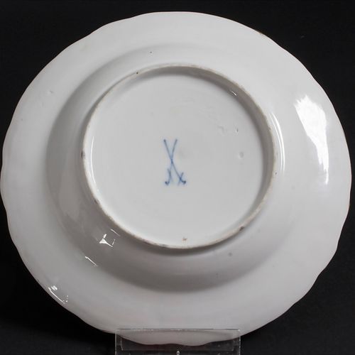 4 Zierteller / 4 decorative plates, Meissen, 19. Jh. Material: Porzellan, polych&hellip;