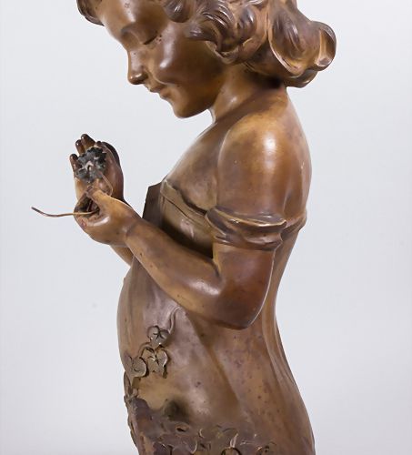Aristide DE RANIERI (1865 1929), Jugendstil Büste eines Mädchens / An Art Nouvea&hellip;