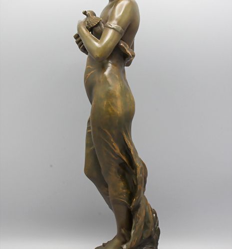 Jugendstil Skulptur 'L'oiseau blessé' / An Art Nouveau sculpture, Hippolyte More&hellip;
